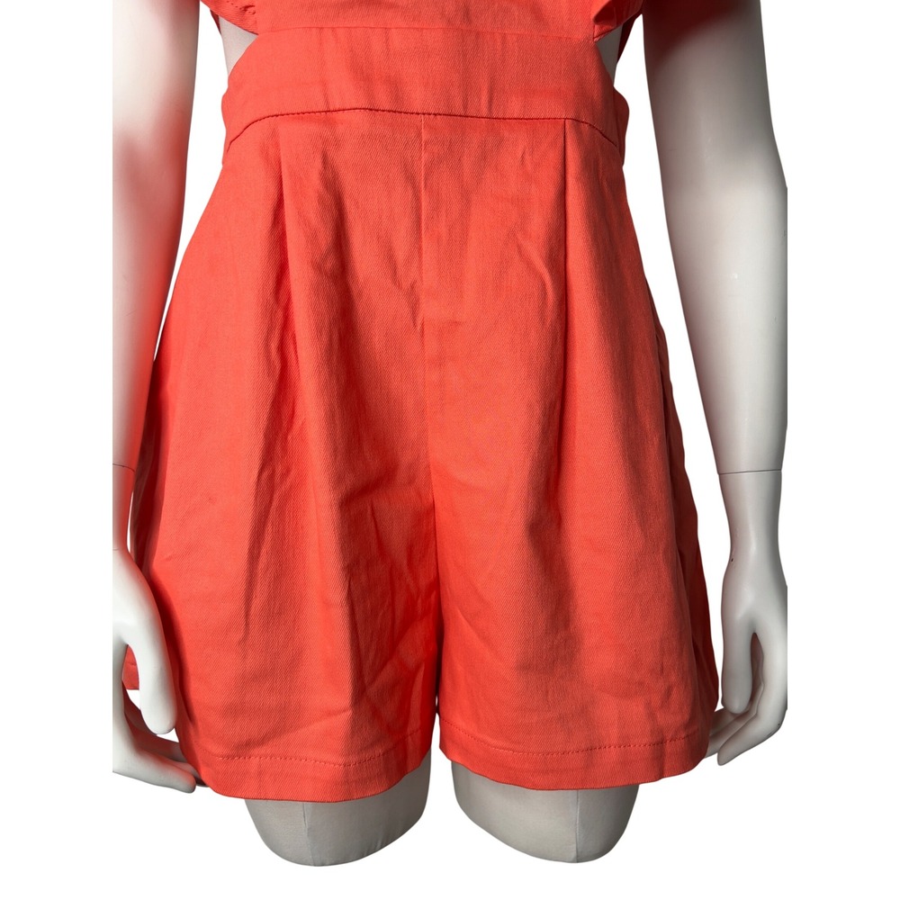 Flying Tomato Orange Ruffle Cut-Out Romper IP7584DG Small Summer Festival - Picture 11 of 16